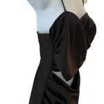 ZARA Midriff Cut Out Black Mini Spaghetti Strap Dress size L Sexy Party LBD Photo 10