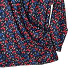 Ann Taylor cherry print stretch wrap blouse size M Photo 5