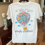 Simply Southern  White Cotton Short Sleeve Photo 2