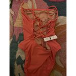 J.Crew NEW Sz 8 Playa Papaya Rockaway Ruched One-Piece Swimsuit strappy back Photo 3