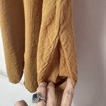 AxKan Taller Top Womens Artisan Hand Dyed Cotton Halter Pockets Natural Size S/M Orange Photo 3