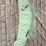 Missguided  Mint Green Feather Strapless Crop Top 6 Coquette Mermaid Fairy Party Photo 0