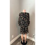 Calvin Klein  Women's Floral-Print Ruffled Shift Black/Spicy Orange Size 14 #103 Photo 4