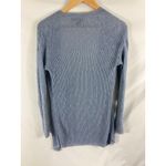 Tahari  Linen Blend Knit Blue Cardigan Size Medium Photo 4