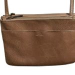 Matt & Nat Brown Vegan Leather Crossbody Front Middle Two Zipper Compartments Photo 1
