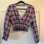 ZARA  Check Plaid Crop Top Women's Size Small New With Tags Perfect For Fall Photo 0