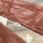 Brown tan faux leather bootcut pants Photo 4
