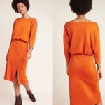 Anthropologie By  Knit boho Column midi Dress Orange size large Photo 1