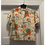 C&C California C & C California Womens Floral Linen Top Small Hawaiian Tropical Cruise Beach Photo 0