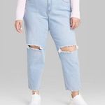 Wild Fable NWT  High Rise Distressed Mom Jeans 4/27 Photo 0