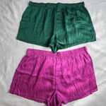 Victoria's Secret  Pink Women Size‎ XL Pajama Shorts 2 Pair - Green and Pink NWOT Photo 0