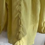 Maeve Anthropologie  The Audie Linen Puff Sleeve Blouse. Size: Small. Yellow. Photo 2