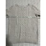 Gap  For Good Crewneck Cotton Sweater Size Small Neutral Cable Knit Fisherman Photo 6
