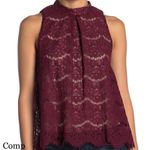 Love, Fire LOVE FIRE forest green lace top, size XL Photo 5