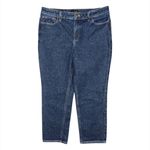 Talbots  Women's 10P High Rise Slim Straight Ankle Jeans Regina Dark Wash Stretch Photo 2