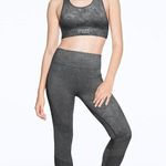 PINK - Victoria's Secret Victoria Secret PINK Rich Acid Wash Grey Seamless Workout Yoga Legging Pants Photo 2