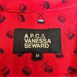 APC x Vanessa Seward Silk Blouse Frilly Collar Button Down Shirt Blouse size M Size M Photo 7