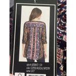 Nine West  Jeans Womens Blouse Small Long Sleeve Boho Patchwork Hipster Eclectic Photo 11