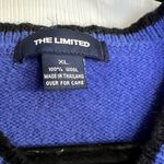 The Limited  Vintage Indigo Wool Classic V Neck Sweater - Size XL Photo 2