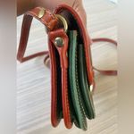 Vera Pelle  Green and Brown Leather Crossbody Bag Photo 6