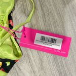 Terez NWT  Satin Sleeveless V-Neck Maxi Dress Fruit Black Green Chartreuse Size M Photo 3