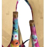 Steve Madden Stecy Floral Satin/Leather Strappy Heels Women's 8M 3.5" Tropical Photo 3