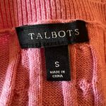 Talbots Pink Cardigan Sweater Large Weave Style NWOT Women’s Size Small Photo 1