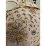 Vtg Styled By Saybury House Dress House Coat Linen Dragonfly Floral Half Zip M Size M Photo 5