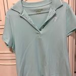 Allyson Whitmore Petite Golf Teal Shirt Photo 0