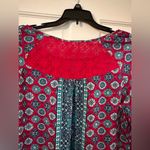 Red Camel  Medium colorful lace detail at top blouse.  3/4 length sleeves. Photo 4