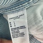 American Eagle NEW! Pinstriped Denim Cropped Jacket Size L Photo 7