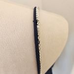 Camila Coelho  Victorya Mini Dress Navy XS Embellished Off Shoulder Long Sleeve Photo 7