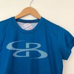 Boombah  Turquoise Blue Pink Purple Spellout Logo Short Sleeve Active Tee Medium Photo 1