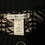 Jillian Jone Thick Wool Short Sleeve Sweater Black/ Off White. Sz: S Aztec print Black Photo 5
