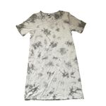 Denim & Co Gray Tie Dye Terry Short Sleeve Scoop Neck Dress Size Medium Photo 6