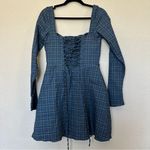 House Of CB  'Malika' Blue Tartan Corset Mini Dress‎ NWOT size M Plus cup Photo 4