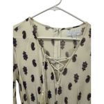 Kendall Kylie Paisley Print Lace Up Romper Cream Navy M Blue Size M Photo 3