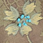 Liz Claiborne VTG‎  Silk Dress Womens 12 Brown Sequin Beaded Floral Fairy Sheath Photo 9