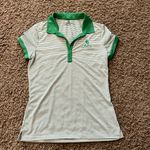 Nike Green and White Striped Short Sleeve Polo Photo 0
