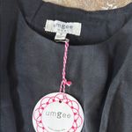 Umgee Black Cold Shoulder Ruffled Sleeveless Linen blend Blouse Photo 4