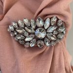 EXPRESS Peach Rhinestone Brooch Cotton Ruched Sleeveless T-Shirt Dress Small Photo 9