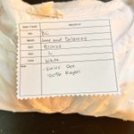 Jane and Delancey  Womens Blouse Size L‎ White Swiss Dot Summer Boho 3/4 Sleeve Photo 10