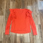 Pilcro Anthropologie  Cozy Popover Ruflle Pullover Sweater Photo 3