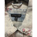 Sincerely Jules Denim‎ Jacket Floral Embroidered Jean Jacket Cropped Small Blue Photo 1