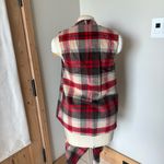 Peach Love  California Red and Brown Plaid Vest Photo 4