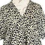 Newbury Kustom Womens Blouse Sz Small Leopard Print Mob Wife Gothic Punk Jersey Photo 3