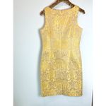 Chetta B  Filigree Brocade Cocktail Dress Metallic Photo 3