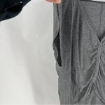 Lululemon  Heather Gray Gathered V-Neck Boxy Crop‎ Dolman Sleeve Women's Top Photo 4