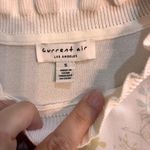 Current Air  womens satin floral ruffle pullover sweatshirt white S Photo 3