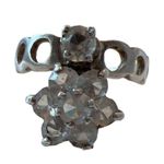 Unusual Rare Antique Marked Dangle Ring size 7 Silver Photo 1